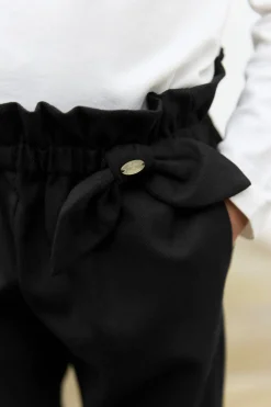 Pantalon Noir en flanelle