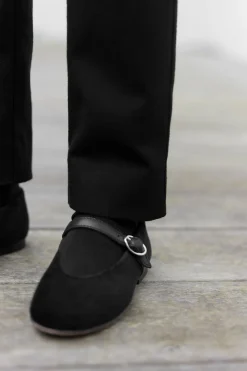 Pantalon Noir en flanelle