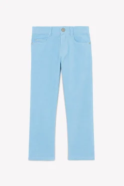 Pantalon Bleu glacier en velours