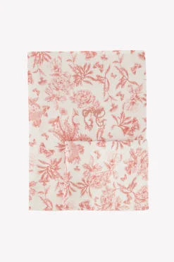Parure de lit Imprimé inspiration Toile de Jouy rose