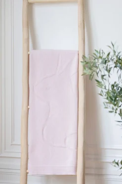 Plaid cachemire Lapin Rose pâle