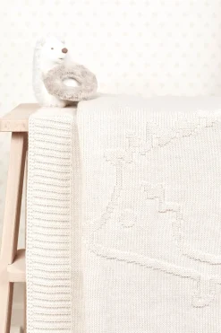 Plaid Laine Hérisson beige