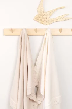 Plaid laine Mérinos Ecru