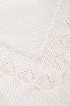 Plaid laine Mérinos Ecru