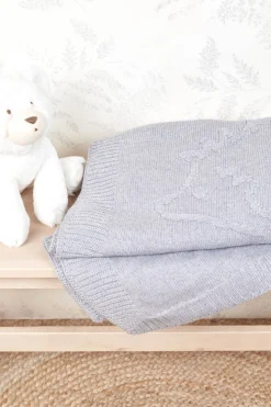 Plaid Laine Hérisson gris