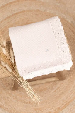 Plaid Laine Mérinos Beige