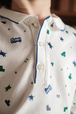 Polo Bleu électrique illustration pixels