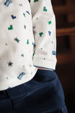 Polo Bleu électrique illustration pixels