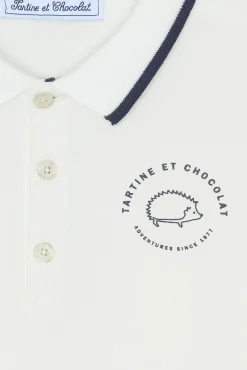 Polo Ecru écusson hérisson