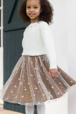 Pull Ecru paillettes