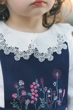 Pull Ecru col broderie anglaise
