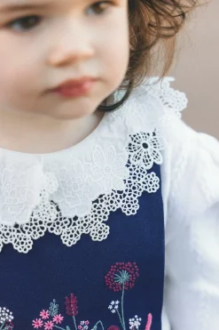 Pull Ecru col broderie anglaise