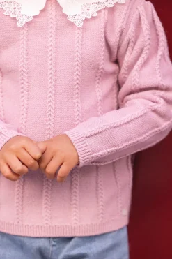 Pull Eglantine col broderie anglaise