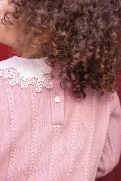 Pull Eglantine col broderie anglaise