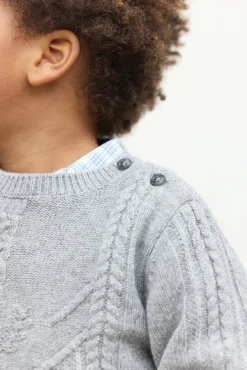 Pull Gris chiné signature TC