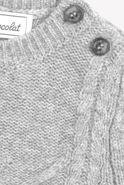 Pull Gris chiné signature TC