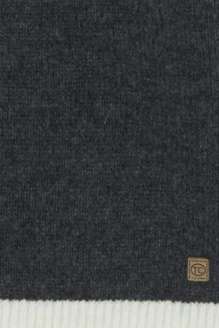 Pull Gris foncé chiné motif jacquard