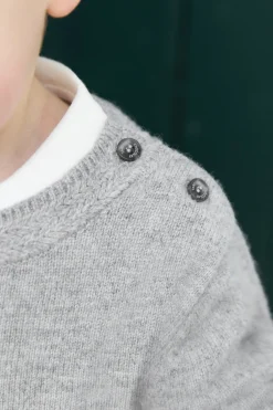 Pull Gris chiné illustration robot