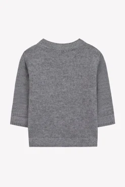 Pull Gris chiné illustration robot