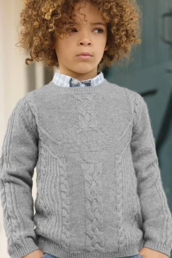 Pull Gris chiné signature TC