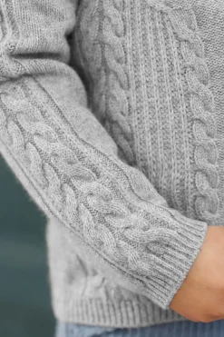 Pull Gris chiné signature TC