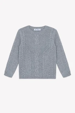 Pull Gris chiné signature TC
