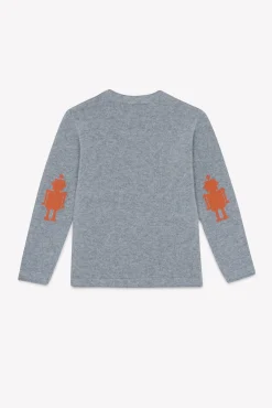 Pull Gris chiné laine signature TC