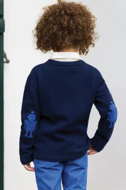 Pull Marine en laine signature TC