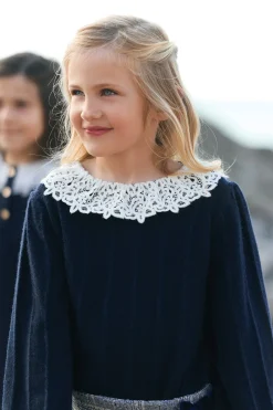 Pull Marine col volanté