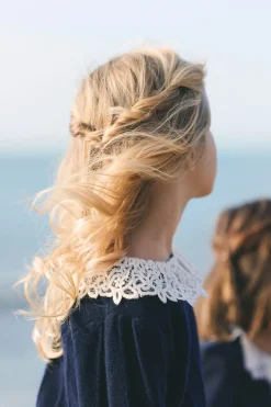 Pull Marine col volanté