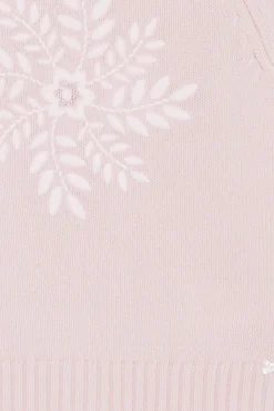 Pull Rose poudré illustration flocon