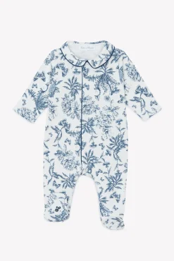 Pyjama Imprimé inspiration toile de jouy bleu