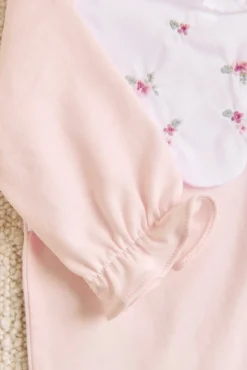 Pyjama Rose pâle volanté