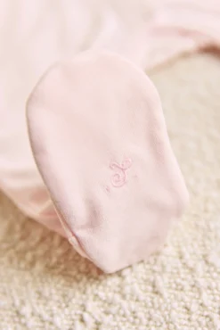 Pyjama Rose pâle volanté