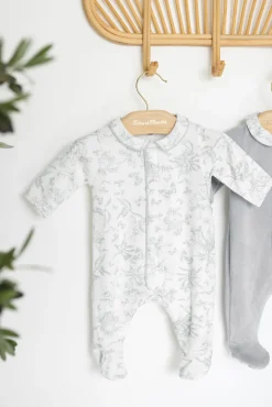 Pyjama Imprimé inspiration toile de jouy gris