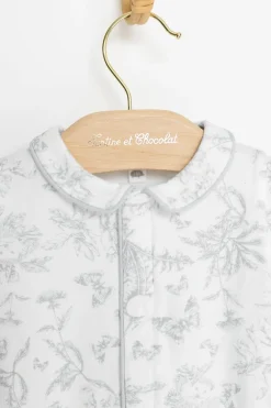 Pyjama Imprimé inspiration toile de jouy gris
