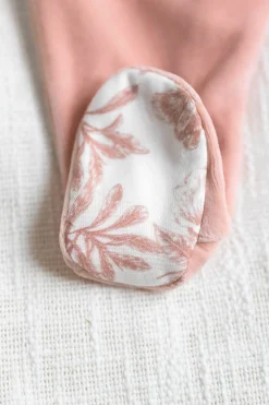 Pyjama Rose en velours imprimé inspiration Toile de jouy