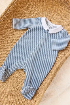 Pyjama Bleu orage à rayures