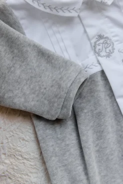 Pyjama Gris chiné plis religieux