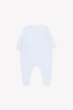Pyjama Bleu ciel col pointu