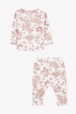 Pyjama 2 pièces Imprimé inspiration Toile de Jouy rose