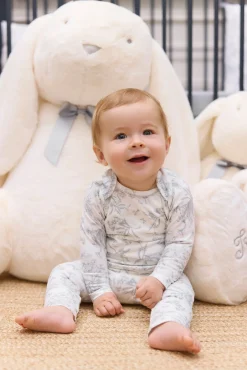 Pyjama deux pièces Imprimé inspiration toile de jouy gris