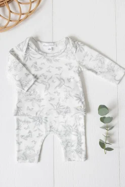 Pyjama deux pièces Imprimé inspiration toile de jouy gris