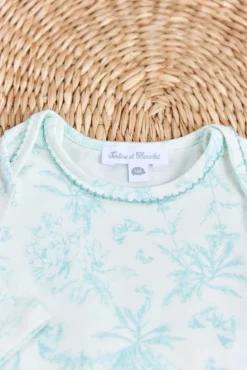 Pyjama deux pièces Vert d'eau inspiration Toile de Jouy
