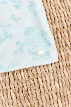 Pyjama deux pièces Vert d'eau inspiration Toile de Jouy