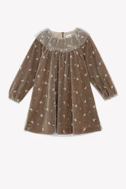 Robe Bronze velours et tulle