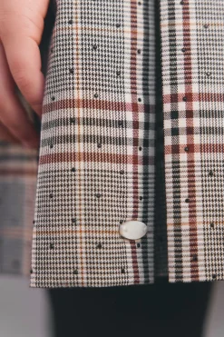 Robe Chataigne à carreaux