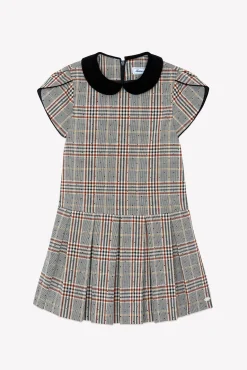 Robe Chataigne à carreaux
