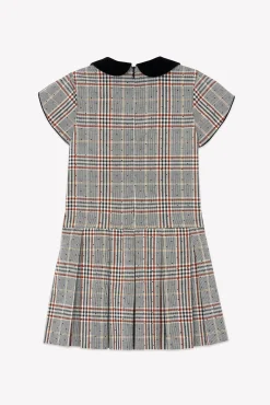 Robe Chataigne à carreaux