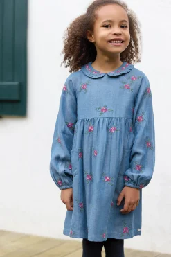 Robe Denim fleurs